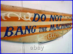 Original Vintage Hand Painted Fairground Amusement Arcade Sign. Wall Art Panel