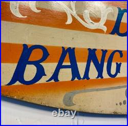 Original Vintage Hand Painted Fairground Amusement Arcade Sign. Wall Art Panel