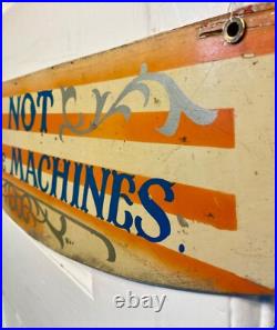 Original Vintage Hand Painted Fairground Amusement Arcade Sign. Wall Art Panel