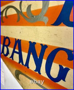 Original Vintage Hand Painted Fairground Amusement Arcade Sign. Wall Art Panel