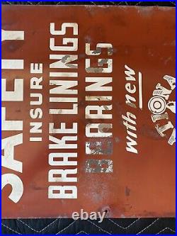 Original Vintage National Oils Painted Metal Sign