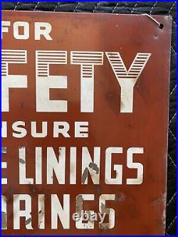 Original Vintage National Oils Painted Metal Sign