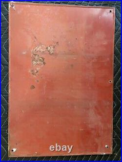 Original Vintage National Oils Painted Metal Sign