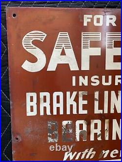 Original Vintage National Oils Painted Metal Sign