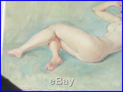 Original Vintage Pal Fried Nude Pin Up Art Painting Lovely Woman Not Szantho