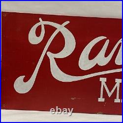 Original Vintage Rauscher the Magician Painted Masonite Sign