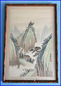 Original Vintage Signed Japanese Landscape Painting