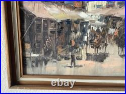 Original Vintage Signed Oil on Canvas Painting By Eddie Sarmiento