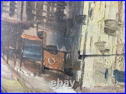 Original Vintage Signed Oil on Canvas Painting By Eddie Sarmiento