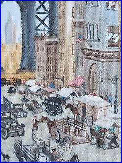 Original Vintage Signed by Jack Grimando depicting early New York City