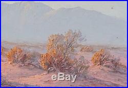 Original Vintage Western Art California Desert `sunset Landscape Painting