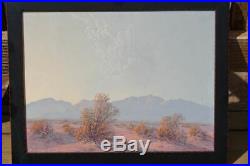 Original Vintage Western Art California Desert `sunset Landscape Painting