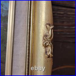 Original Vtg Oil On Canvas Painting Mountain Cabin Landscape Signed J. Hallen