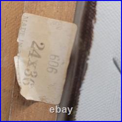 Original Vtg Oil On Canvas Painting Mountain Cabin Landscape Signed J. Hallen