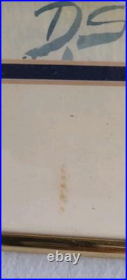 Original Watercolor Painting Flower Bouquet Vase Signed By Artist D Singler Vtg