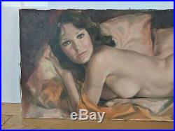 Original signed Female nude Oil Painting by famous California artist Leo Jansen