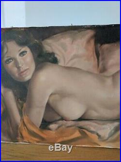 Original signed Female nude Oil Painting by famous California artist Leo Jansen