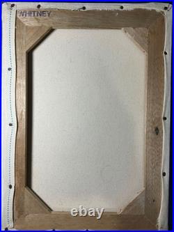 Oscar howe oil painting on canvas, vtg stamped signed