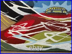 Oscar howe painting oil on canvas signed stamped vintage Oscar howe painting oil on canvas signed stamped vintage