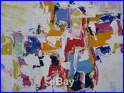 Otterson Signed Large Painting Vintage Abstract Expressionism Non Objective