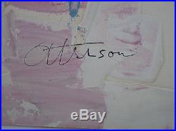 Otterson Signed Large Painting Vintage Abstract Expressionism Non Objective