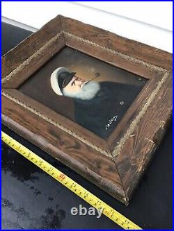 Outstanding vintage painting by David Pelbam, old sea captain wood frame