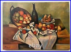 PAUL CEZANNE Oil on Canvas Painting Signed and Stamped Vintage art (Handmade)
