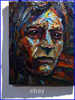 PORTRAIT OIL? PAINTING? VINTAGE? ExPRESSIONISt? ART? SIGNED ABSTRACT ORIGINAL IMPASTO