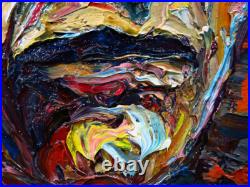 PORTRAIT OIL? PAINTING? VINTAGE? ExPRESSIONISt? ART? SIGNED ABSTRACT ORIGINAL IMPASTO