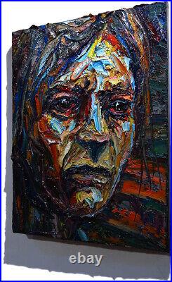 PORTRAIT OIL? PAINTING? VINTAGE? ExPRESSIONISt? ART? SIGNED ABSTRACT ORIGINAL IMPASTO