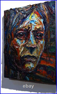 PORTRAIT OIL? PAINTING? VINTAGE? ExPRESSIONISt? ART? SIGNED ABSTRACT ORIGINAL IMPASTO