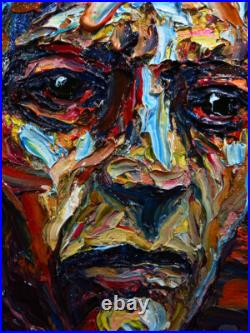 PORTRAIT OIL? PAINTING? VINTAGE? ExPRESSIONISt? ART? SIGNED ABSTRACT ORIGINAL IMPASTO