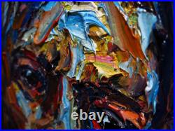 PORTRAIT OIL? PAINTING? VINTAGE? ExPRESSIONISt? ART? SIGNED ABSTRACT ORIGINAL IMPASTO