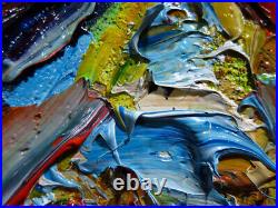 PORTRAIT OIL? PAINTING? VINTAGE? ExPRESSIONISt? ART? SIGNED ABSTRACT ORIGINAL IMPASTO