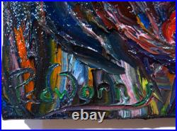 PORTRAIT OIL? PAINTING? VINTAGE? ExPRESSIONISt? ART? SIGNED ABSTRACT ORIGINAL IMPASTO