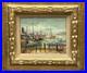 P. G. Tiele (Italian), VTG Mid-20C Impasto Impressionist O/B Harbor Scene Signed
