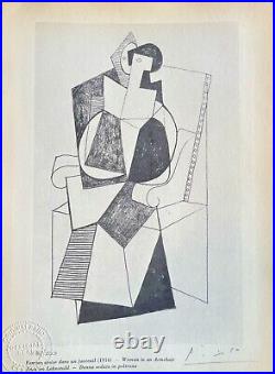 Pablo Picasso, Femme Assise Dans un Fauteil, Original Hand Signed Print with COA
