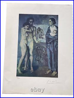 Pablo Picasso La Vie, 1903 Original Hand Signed Print with COA