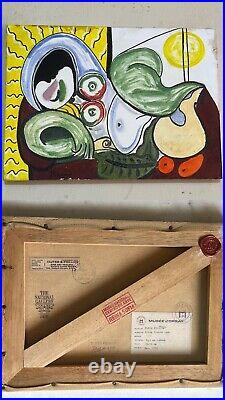 Pablo Picasso Painting on canvas (handmade) vtg art signed and stamped