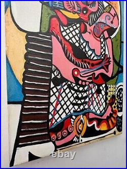 Pablo Picasso, handmade oil on canvas, signed, (Unframed) 50x70 cm vtg art