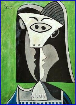 Pablo Picasso vintage oil painting hand signed Canvas xmas Black Friday