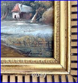 Painting Landscape Country side Vintage Oil Fine Art Signed & Framed Home Decor