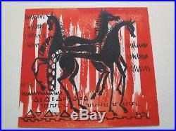 Painting Vintage 1960's Signed Horse Horse Expressionist Abstract Modernism Pop