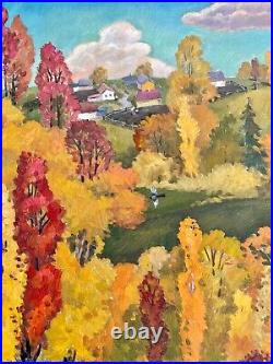 Painting art are vintage old original decor home wall decorate landscape fall
