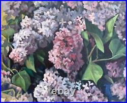 Painting art are vintage old original decor home wall decorate still life lilac