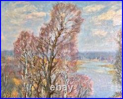 Painting art impressionism vintage Spring landscape original picture wall decor