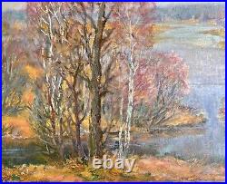 Painting art impressionism vintage Spring landscape original picture wall decor