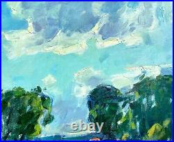 Painting art impressionism vintage landscape original wall decor home gift July