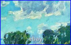 Painting art impressionism vintage landscape original wall decor home gift July