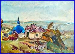 Painting art impressionism vintage landscape wall decor home church decorative